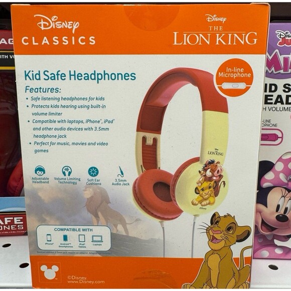 Disney Classics The Lion King Kid Safe Headphones FB66 - Picture 2 of 2
